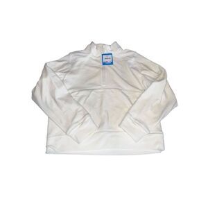 DSG VELOUR HALF ZIP GIRLS SIZE  XL (16) PALE YELLOW SOFT kangaroo pocket scuba